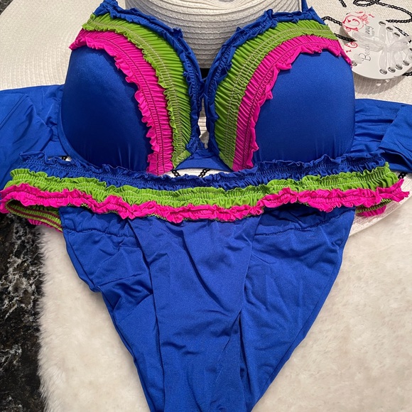 NWT  Beach bunny bikini push up XL/L set - Picture 6 of 16